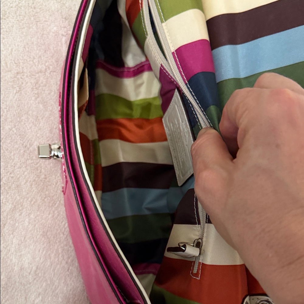 Coach Two-Tone Pink and Brown Shoulder Bag with Silver Hardware $100 or B/0 - Picture 12 of 17